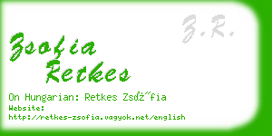 zsofia retkes business card